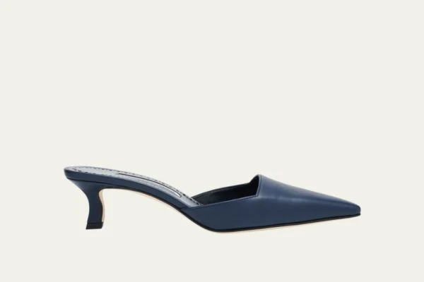 Manolo Blahnik Moiramu Leather Mules